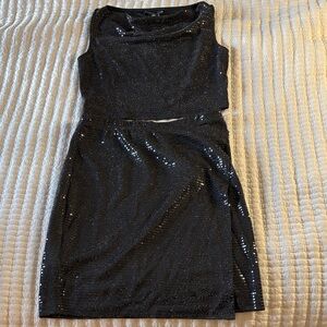 NEW WITH TAGS! Black Sequin Sleeveless Top and Skirt